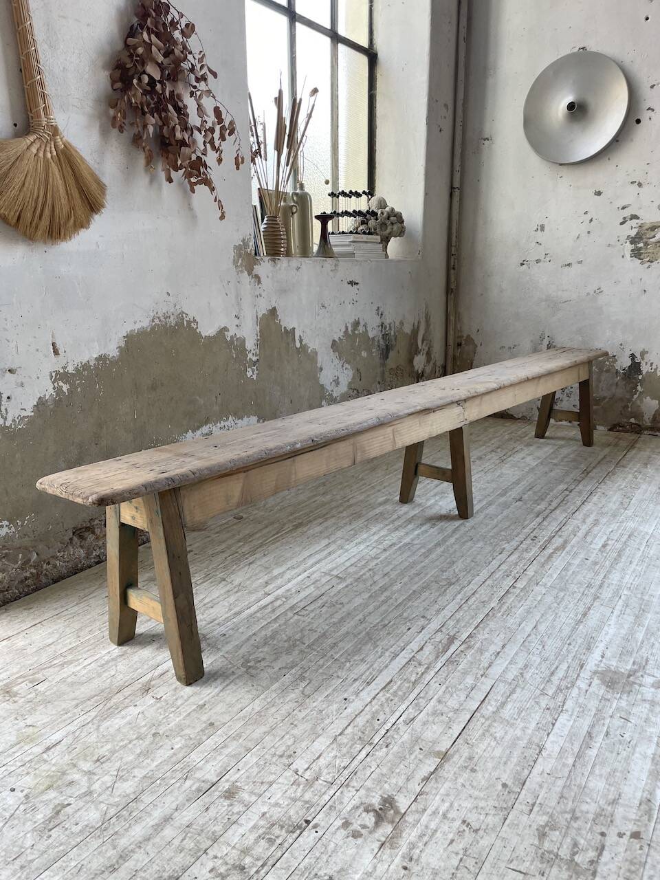XL pine and oak bench 280 cm