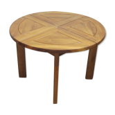 Roundtable in solid oiled elm of the Maison Regain year 70 80