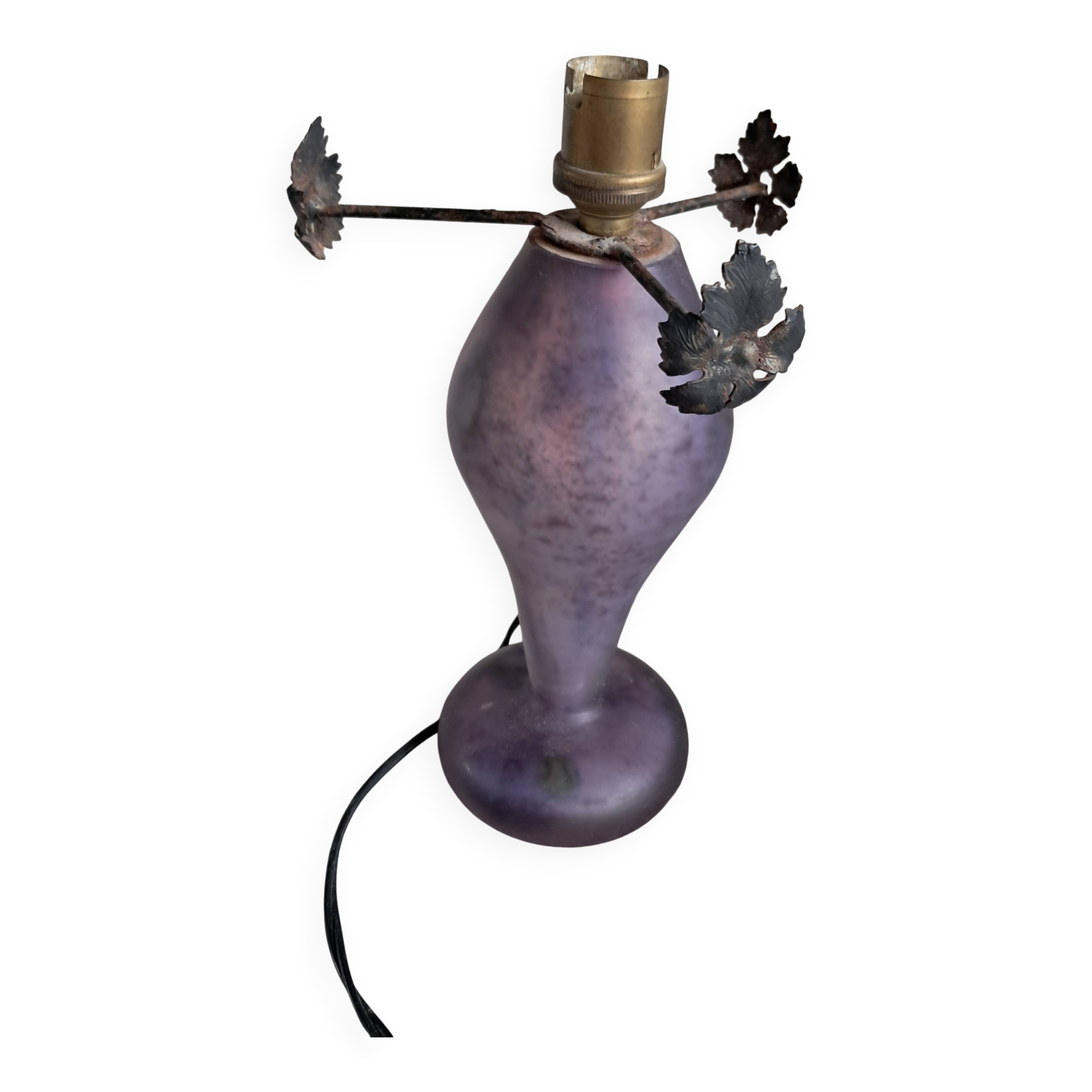 Lampe vintage en pâte de verre