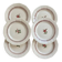 6 antique flat plates made of ironstone from Sarreguemines - Armelle model