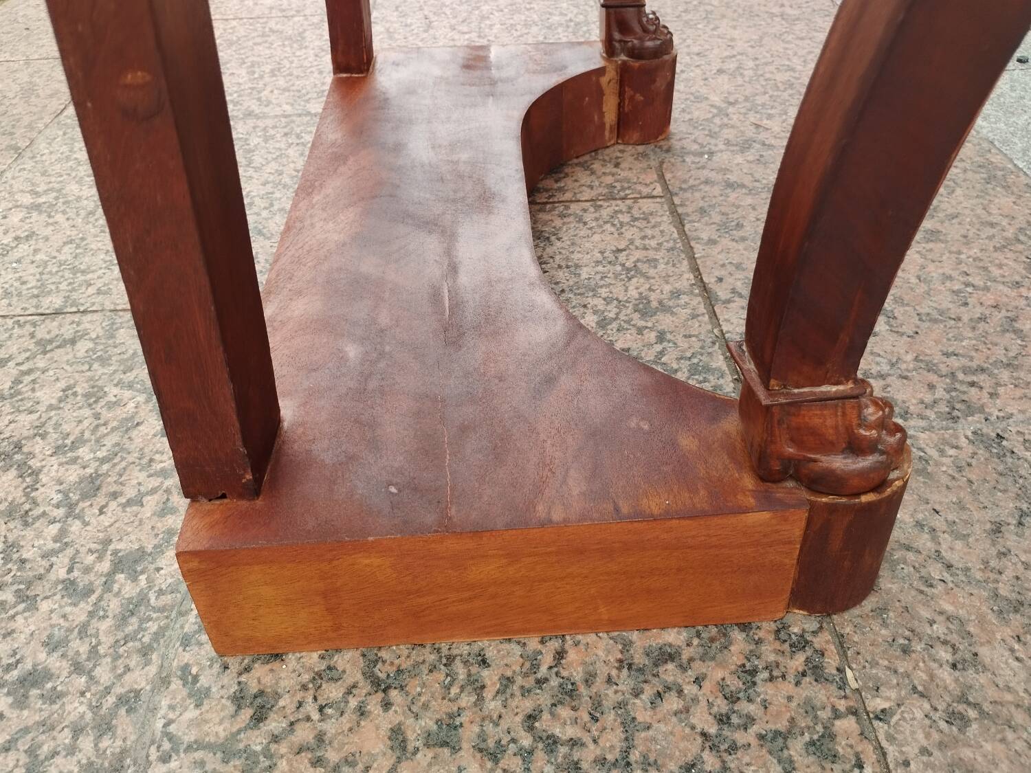 Antique Louis XVI style console with marble top