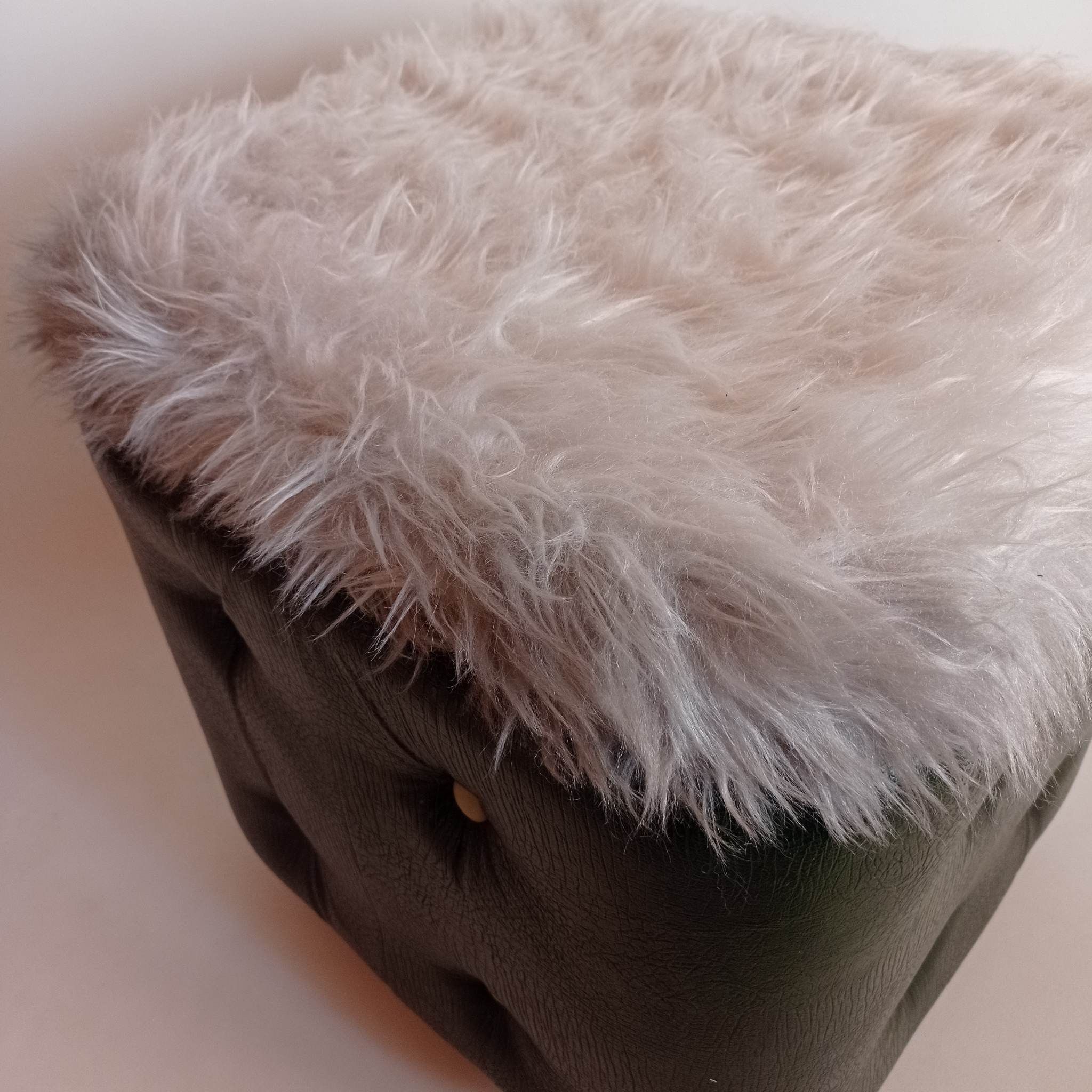 Space pouf with storage from the 70