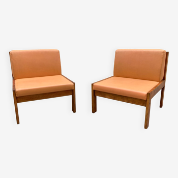 Pair of Baumann low chairs