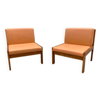 Pair of Baumann low chairs