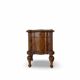 art deco walnut serpentine nightstands, 1920s