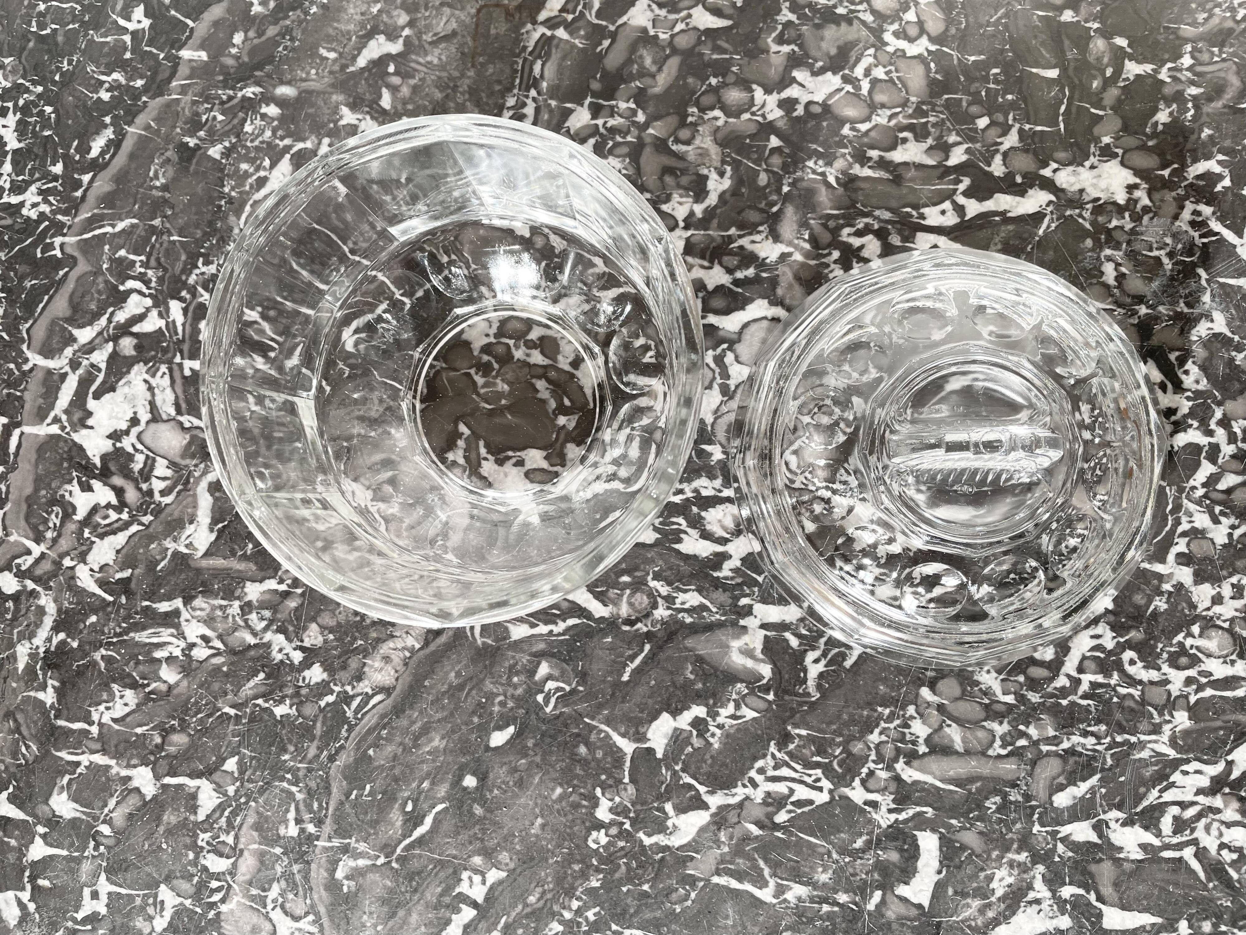 Art Deco molded glass sugar bowl