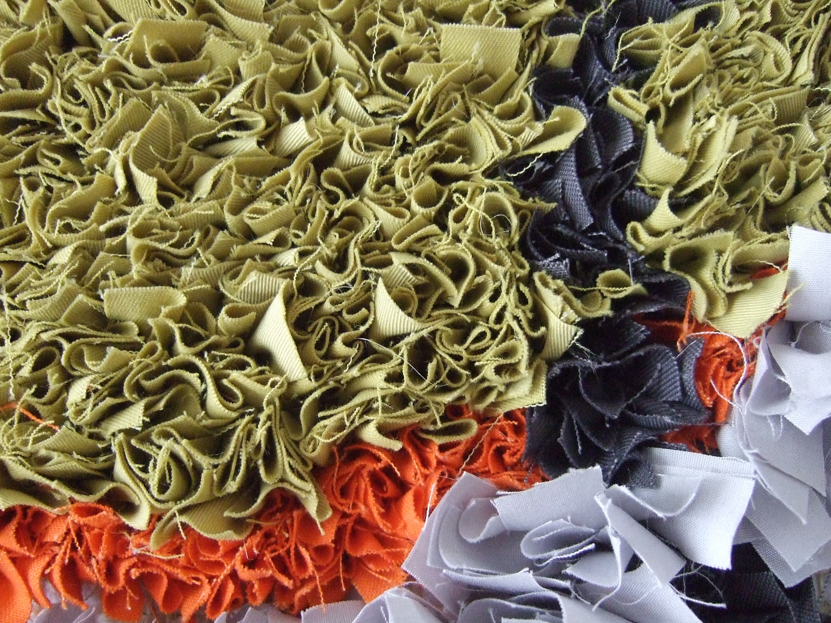 Contemporary handmade grey shaped fish tail cotton wall decor