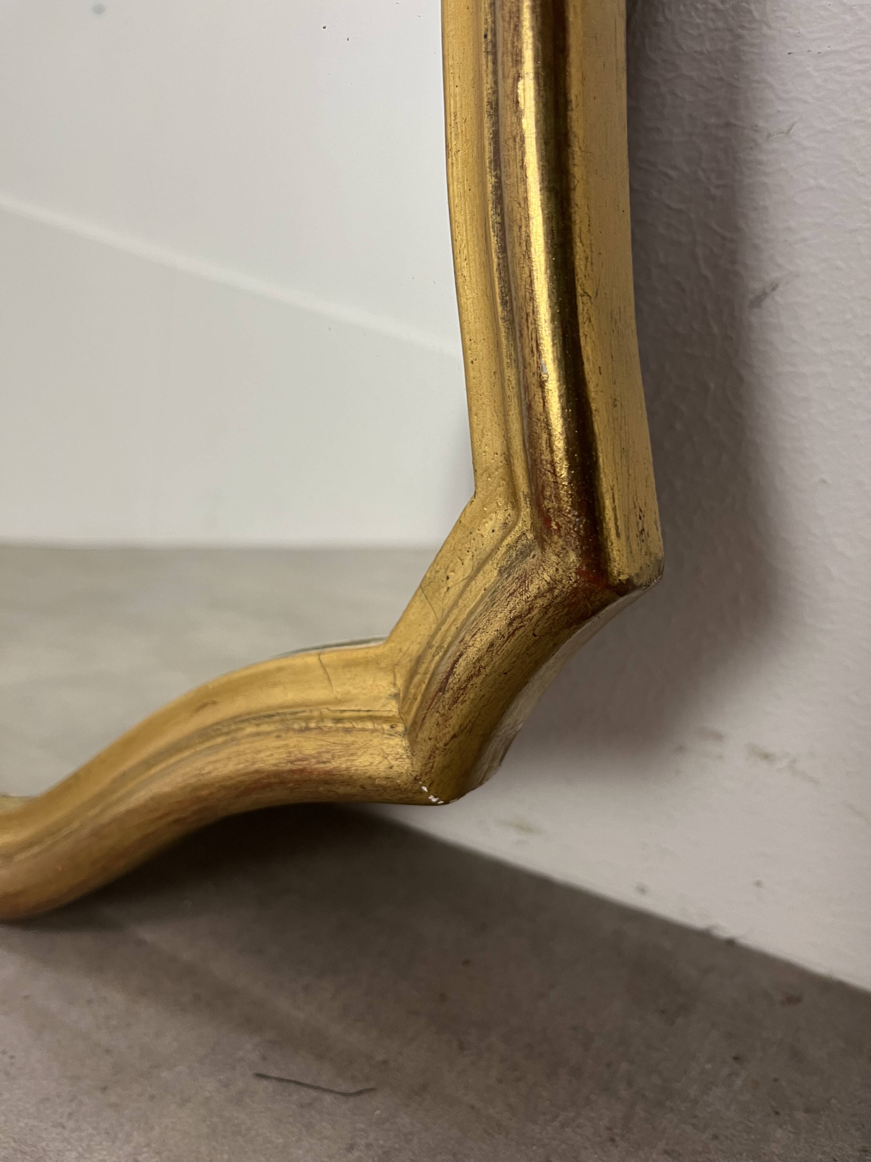 Gilded mirror carved wood, shell, classic style