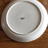 Assiette plate grès motif bécasse Sarguemines