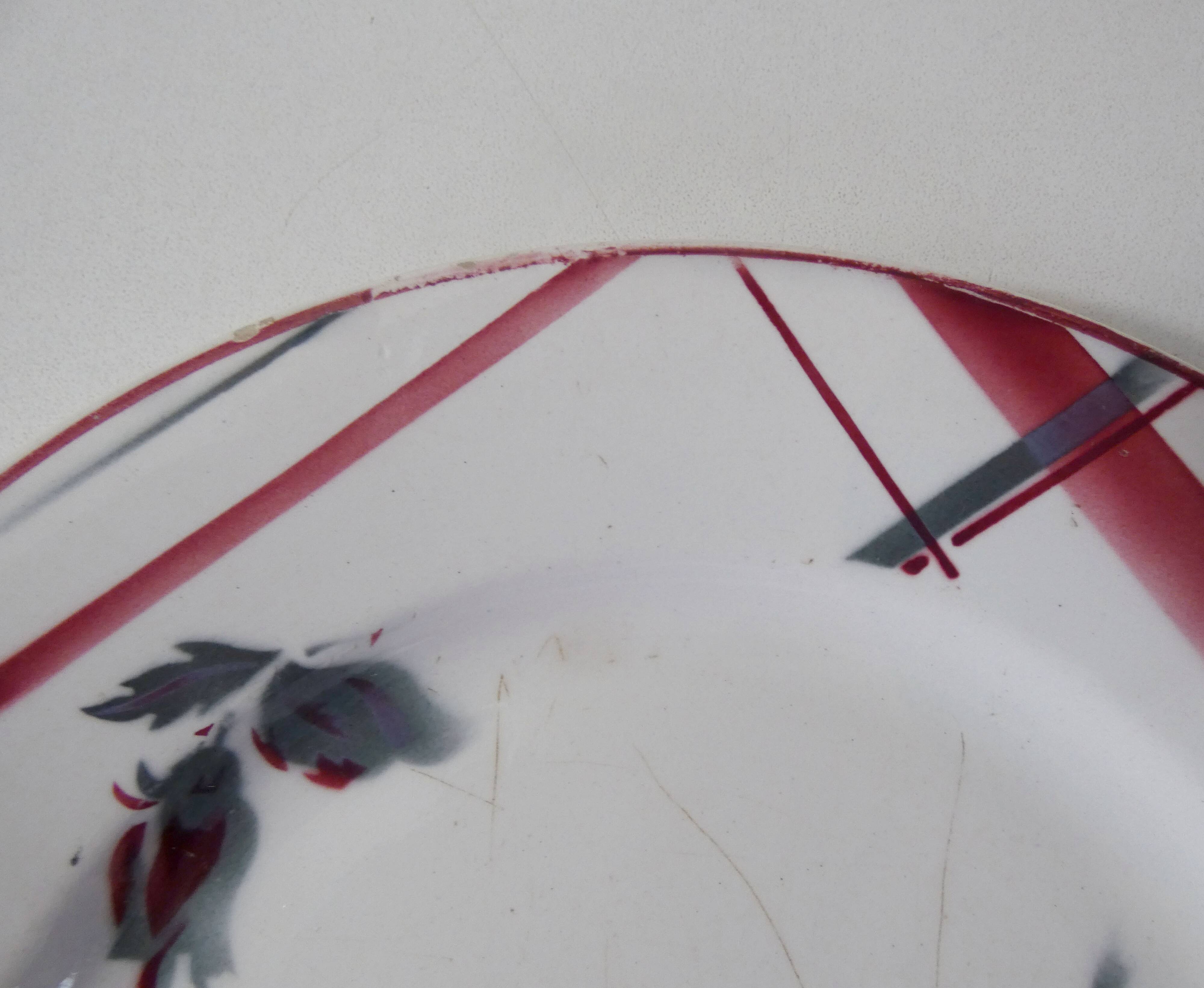 Digoin sarreguemines 2 flat plates la rose