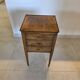 Small Louis XVI period bedside table / chest of drawers in walnut with 3 drawers