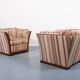 Paire de fauteuils lounge design italien des années 1980