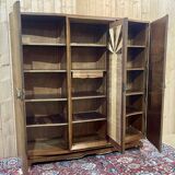 Art Deco 3-door walnut wardrobe - 1930s