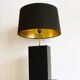 Black lacquered wooden table lamp designed by Roger Vanhevel, 1970s.