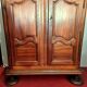 Burgundian wardrobe from the Louis XIII period in solid walnut.