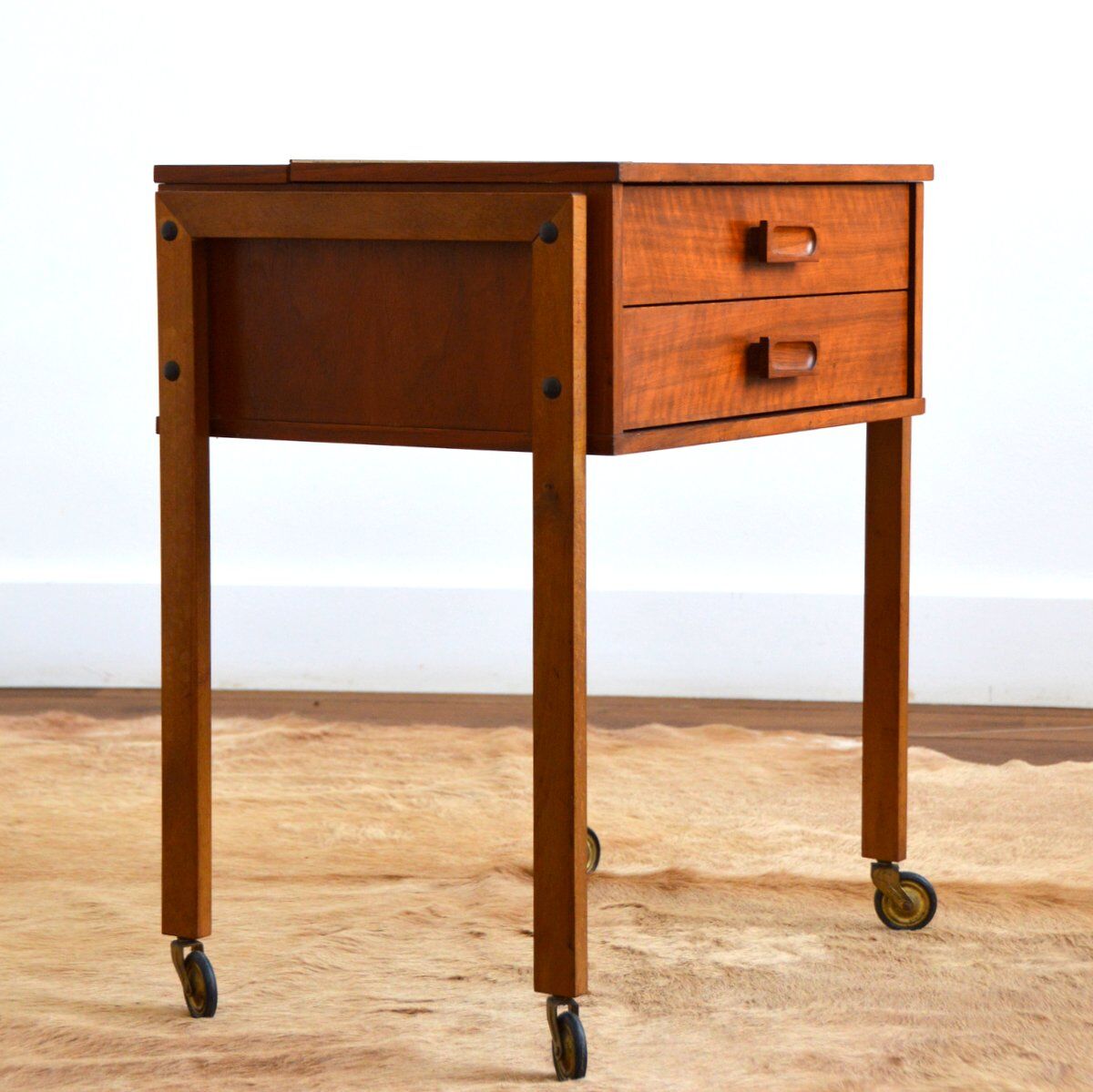 Scandinavian sewing box teak 1960s