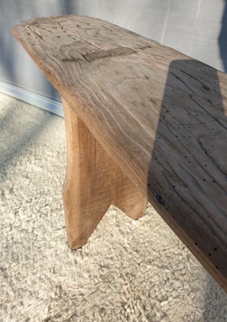 Spinning bench XIXth wooden XL 203cm