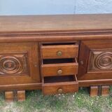 Art deco solid oak sideboard 1940