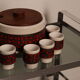 Punch set in ceramics - bowl & 11 cups - by Dümler & Breiden - Germany - 1960's