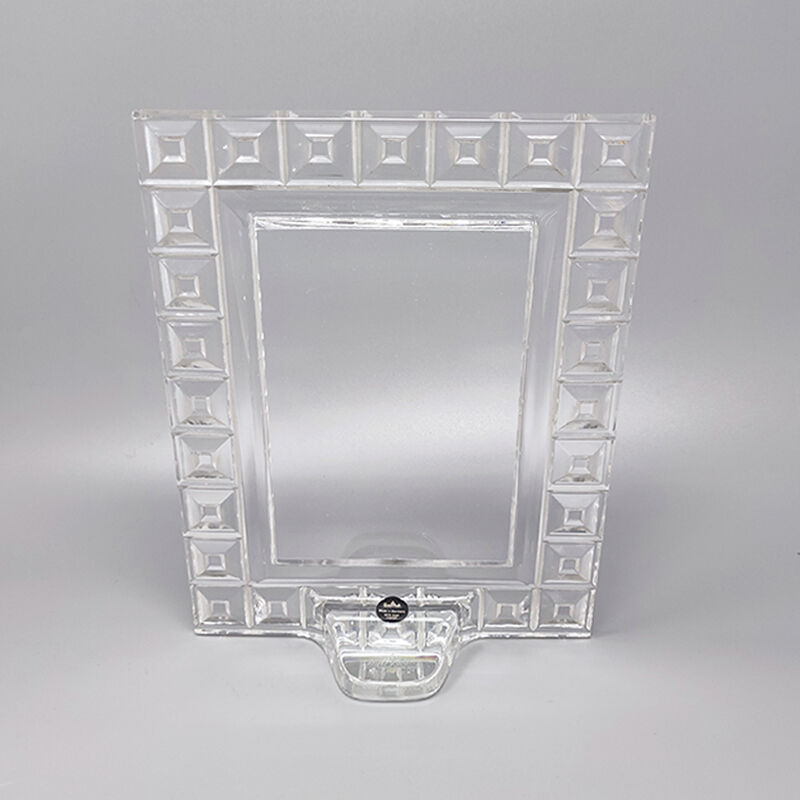 1960s crystal photo frame by rosenthal, made in germany