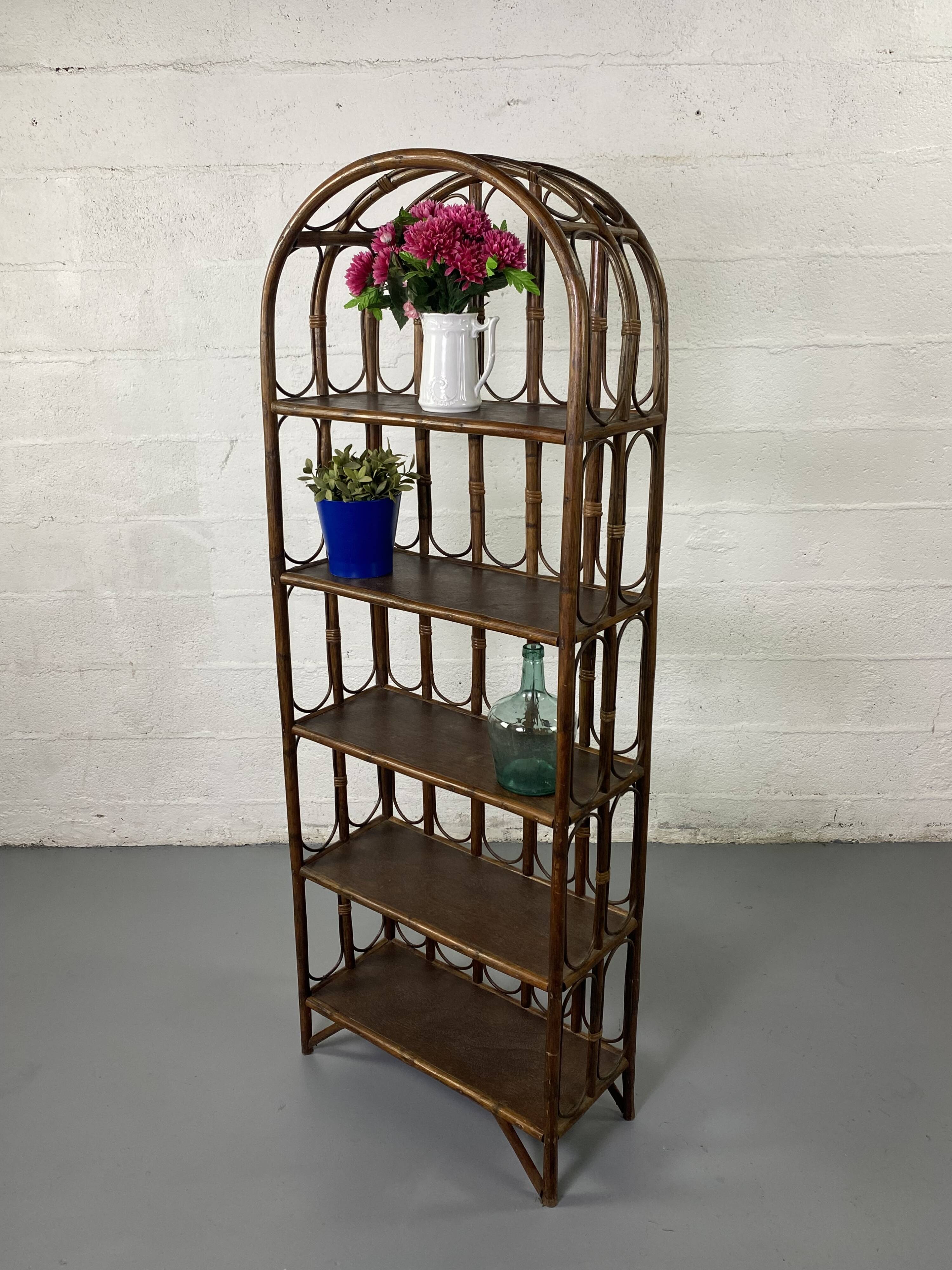 Rattan shelf
