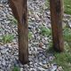 Old solid wood workbench – character console, thick top – 165 cm