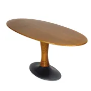 Mid-Century Modern Oval Tulip Coffee Table from Drevotvar, 1960s