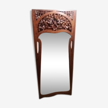 Miroir biseauté dans porte art déco 203x85cm