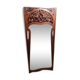 Large mirror in art deco door biseaute 203x85cm