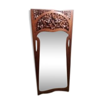 Miroir biseauté dans porte art déco 203x85cm