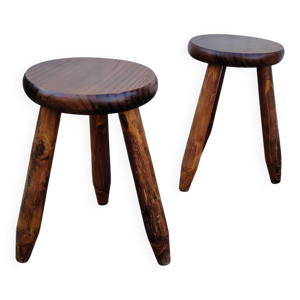 Paire de petits tabourets