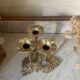 Vintage brass flower chandelier