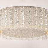 Superb glass tube ceiling light from Murano by Doria, Germany, 1960s.