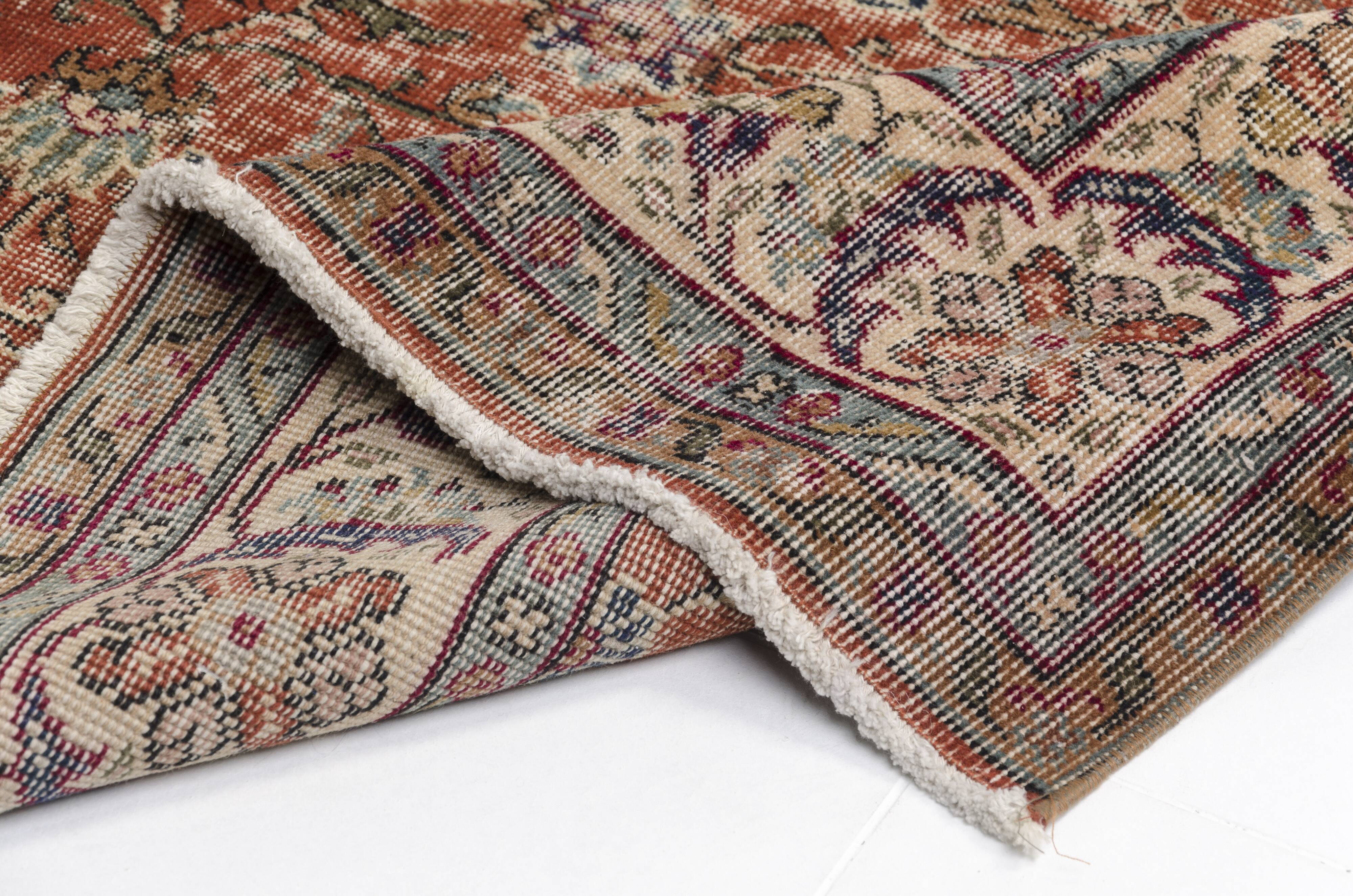 Vintage Anatolian Floral Carpet