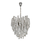 Lustre Cristal Triedri Moderne Milieu du Siècle par Paolo Venini