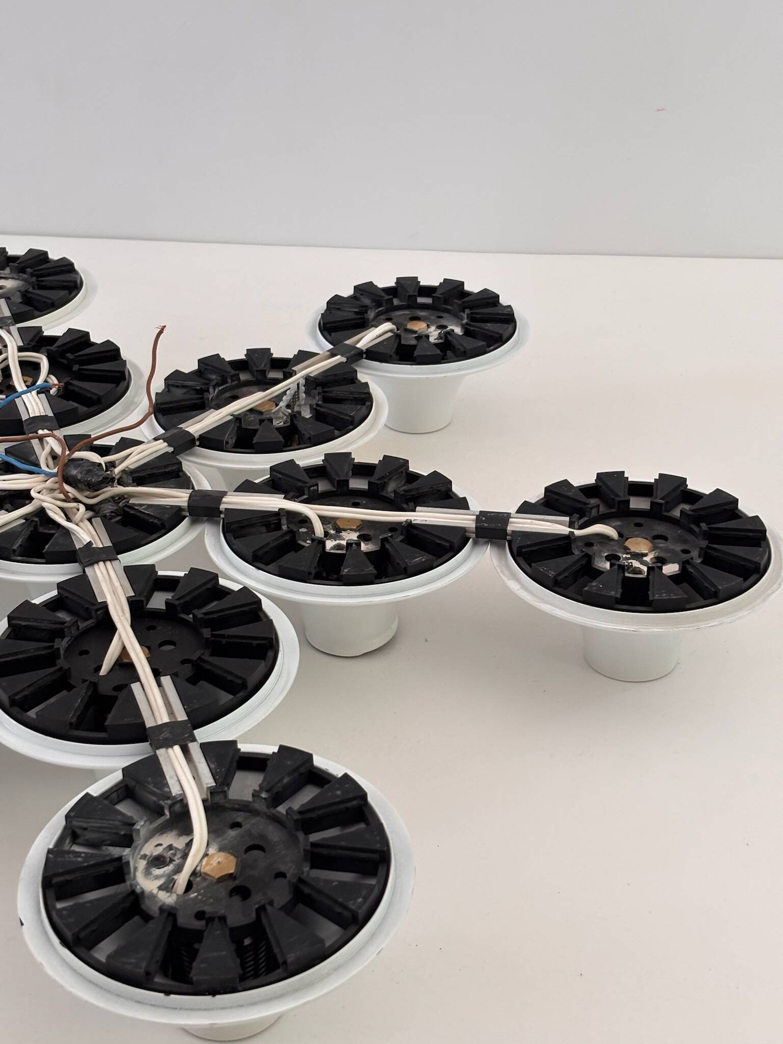 Composition of 13 Teti Wall Lights by Vico Magistretti for Artemide 1970 ABS Sp