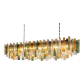 Grand lustre en verre de Murano avec des bandes rectangulaires