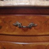 Pair of Louis XV style bedside tables in marquetry