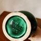 Green ceramic baluster vase