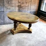 Vintage coffee table in onyx / Deknudt side table