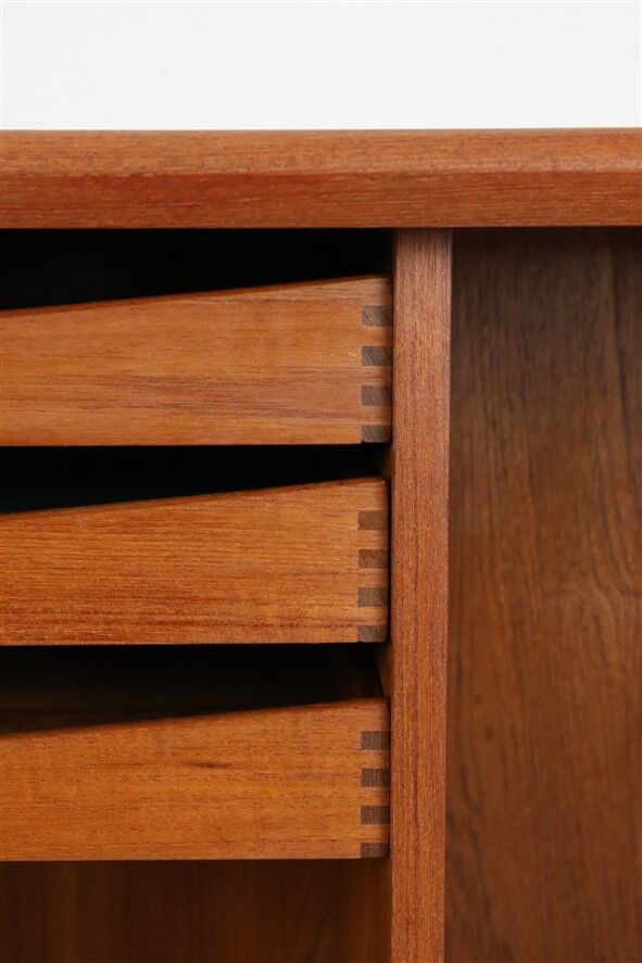 Bernhard Pedersen & Søn teak sideboard with tambour doors / Danish Mid-Century Modern design / 1960s