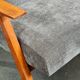 Pair of armchairs czechoslovakian midcentury renovated gray velvet