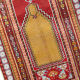 Tapis jaune en laine rouge turc fait à la main dans la région anatolienne orientale- 160x183cm
