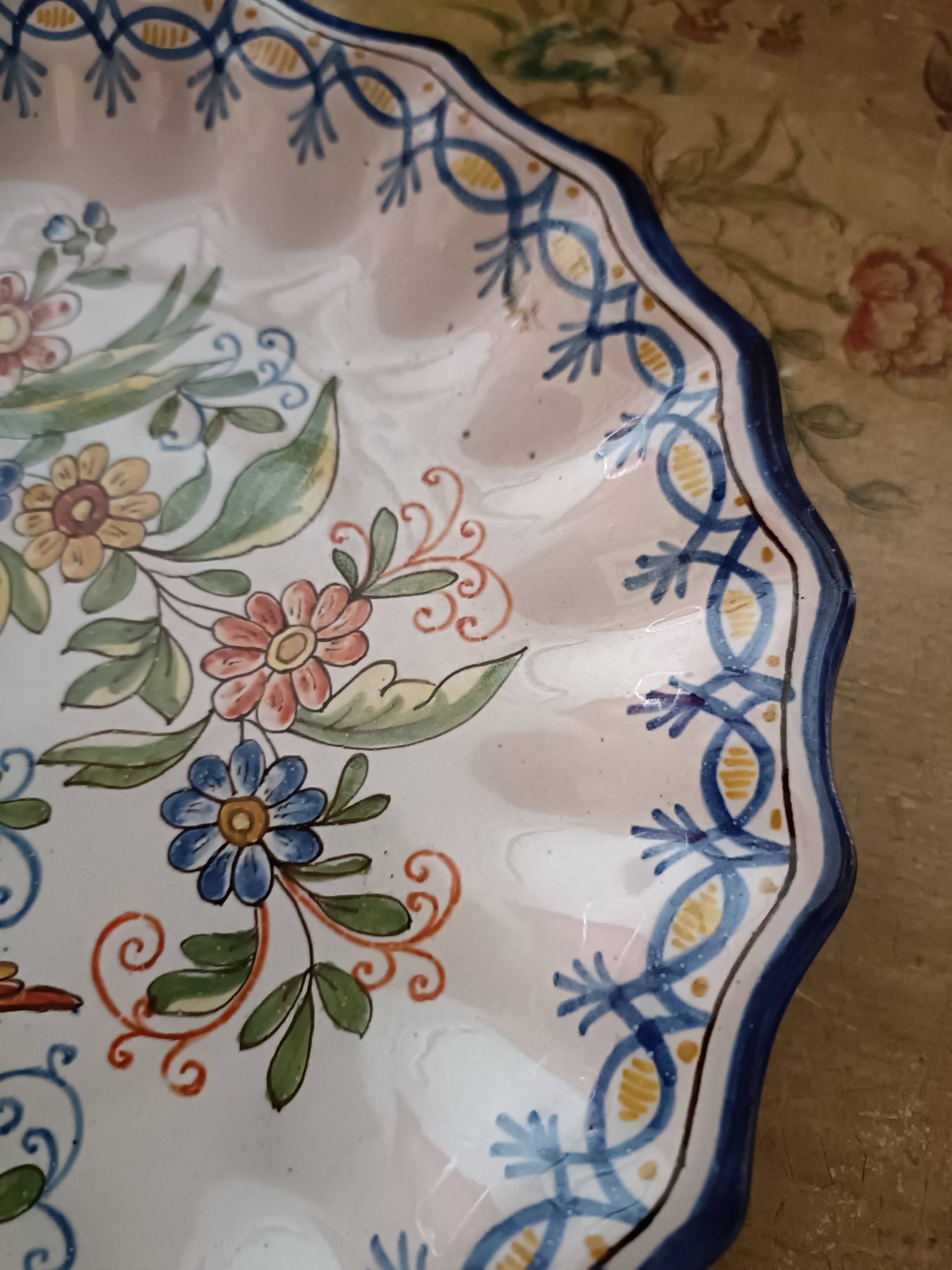 Nevers Montagnon earthenware plate