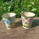Pots de fleurs métalliques peint main