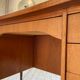 Scandinavian "boomerang" two-sided teak desk Midtjydsk Mobelfabrilk