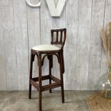 Tabouret rotin vintage