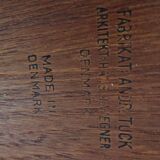 1960 stamped round teak dining table