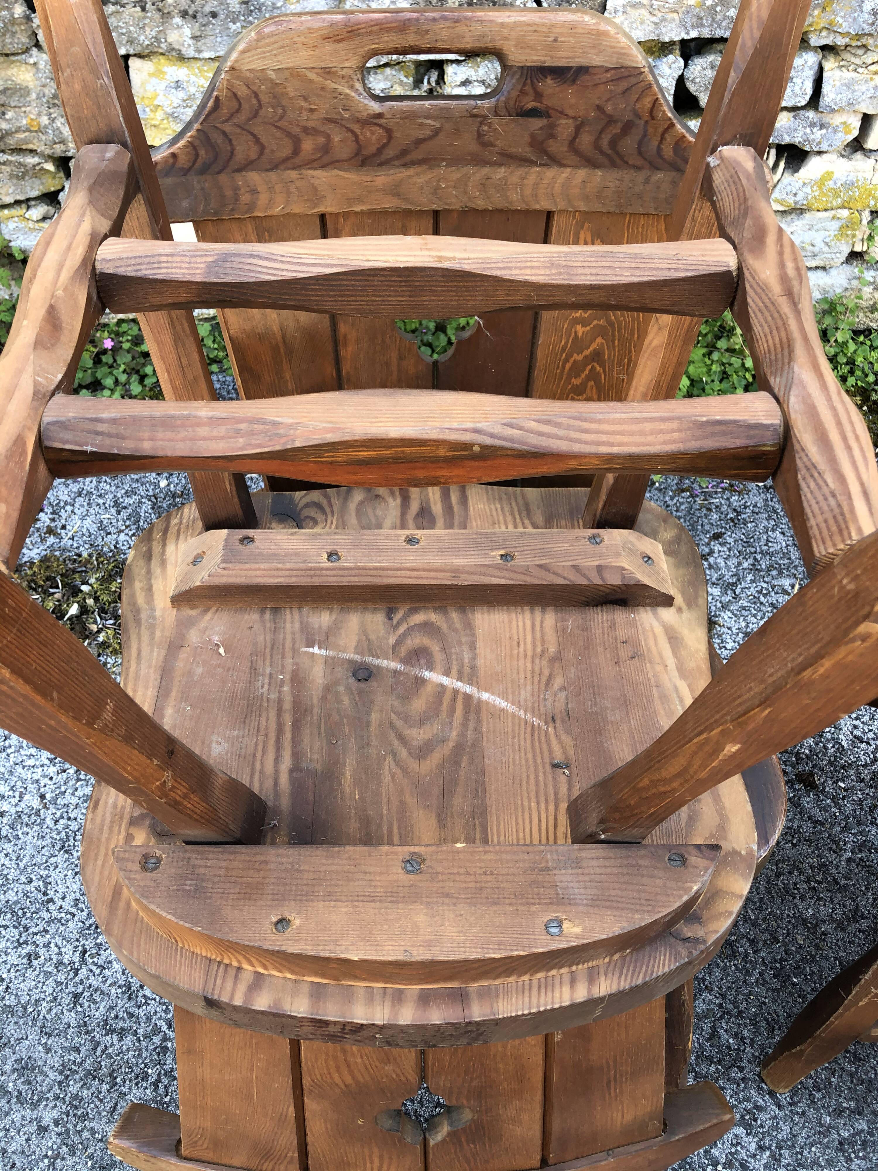 4 rustic mountain chair 60/70 years