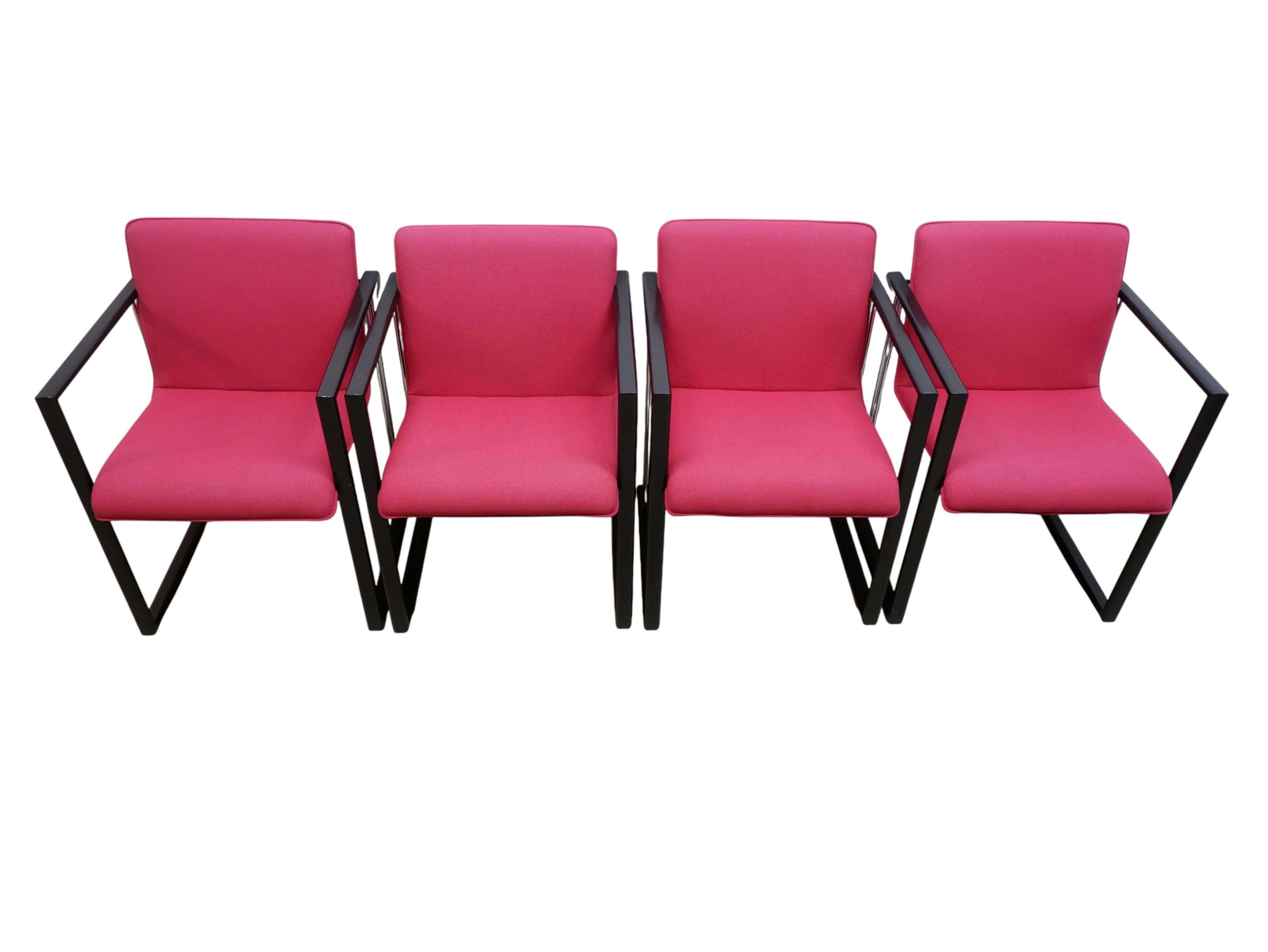 Set of 4 vintage dining chairs, 1980s